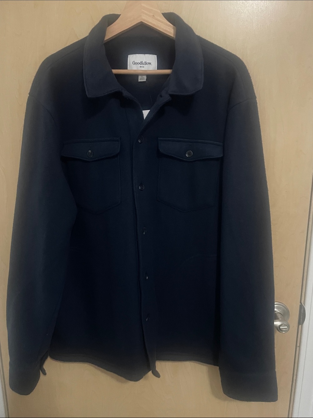 Goodfellow & Co. Men's Navy Blue Fleece Shirt Jacket – NWT L - Picture 4 of 10